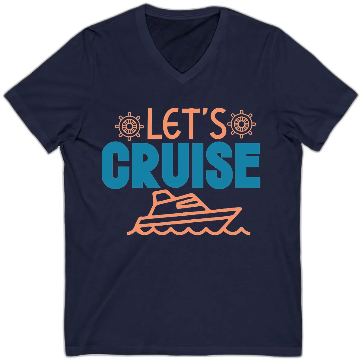 Let's Cruise V-Neck in Navy