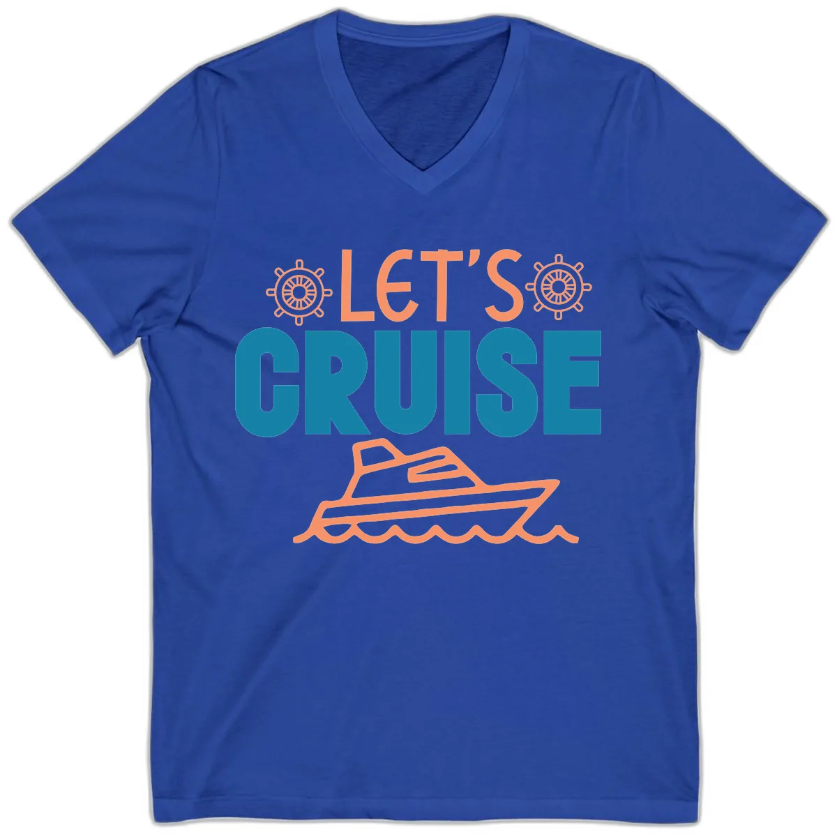 Let's Cruise V-Neck in True Royal