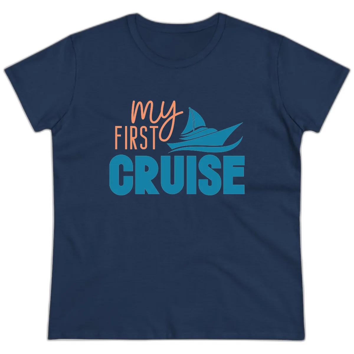 My First Cruise Ladies Tee in Navy