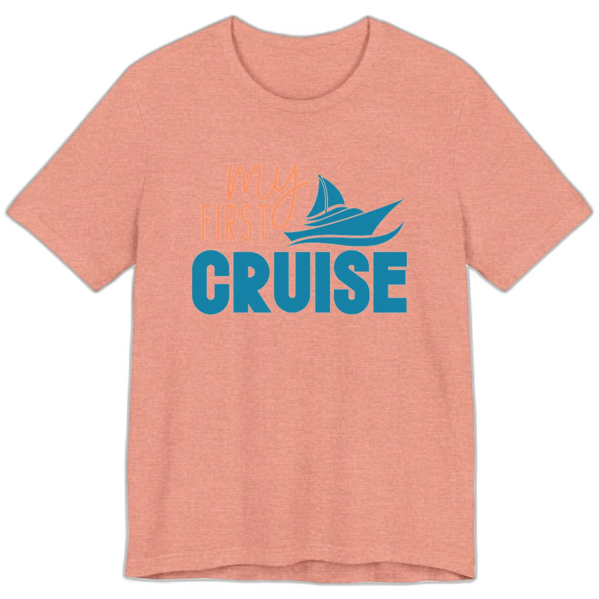 My First Cruise Premium T-Shirt in Heather Sunset