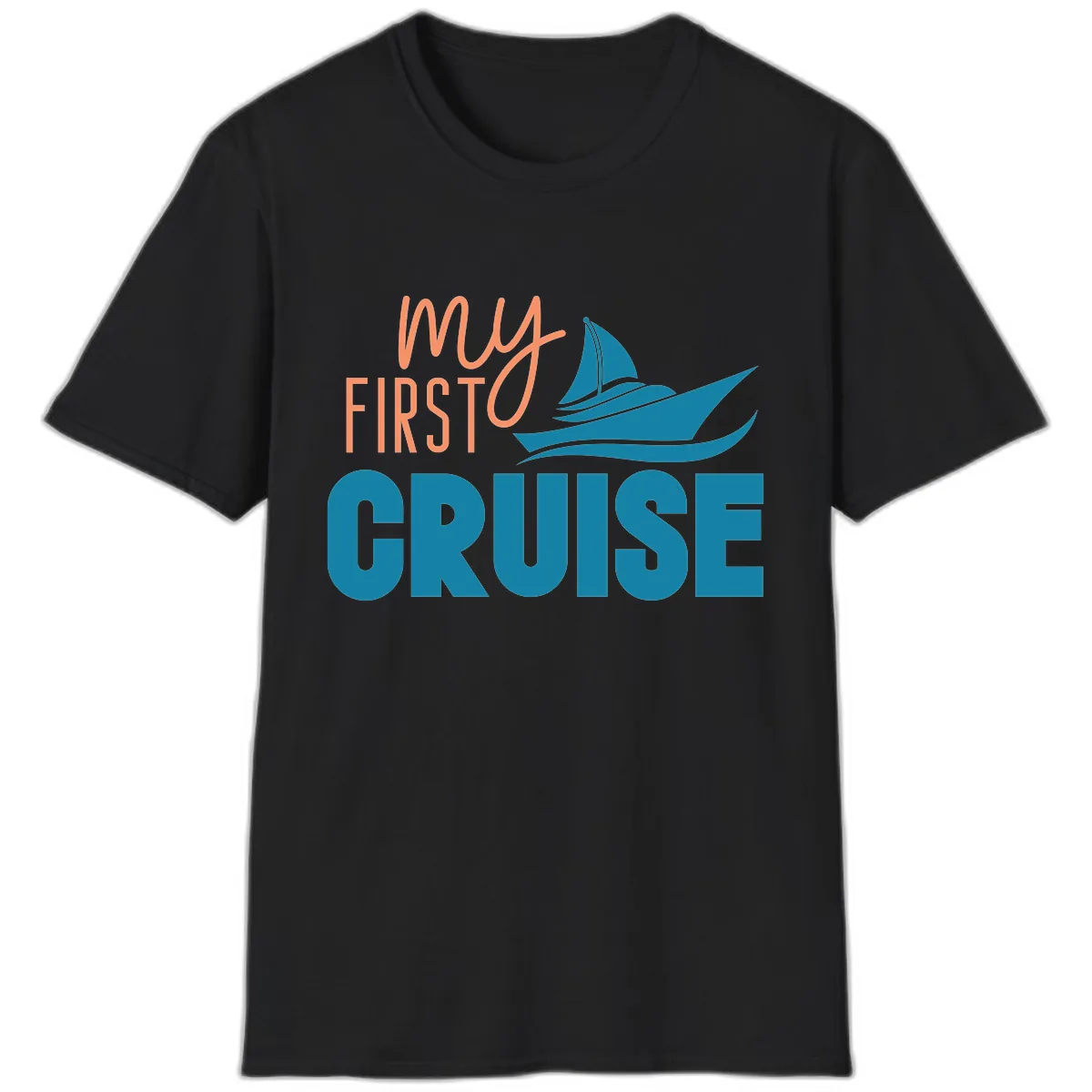 My First Cruise T-Shirt in Black