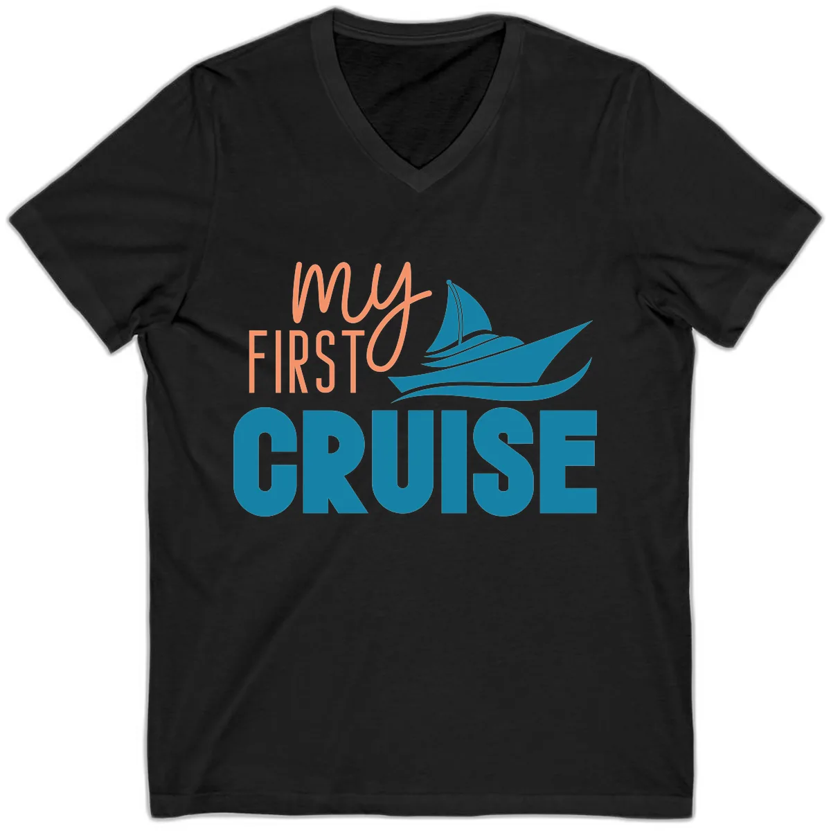 My First Cruise V-Neck in Black
