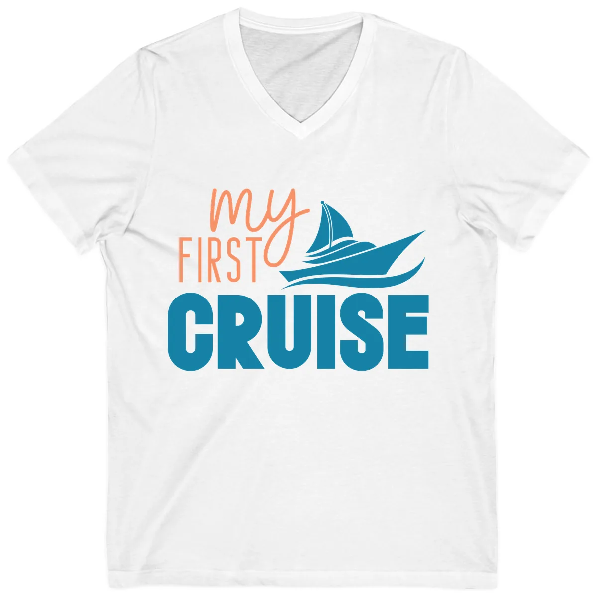 My First Cruise V-Neck in White