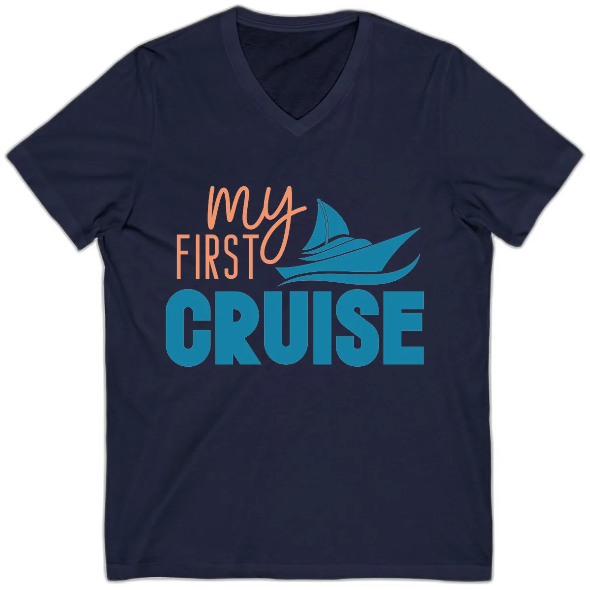 My First Cruise V-Neck in Navy