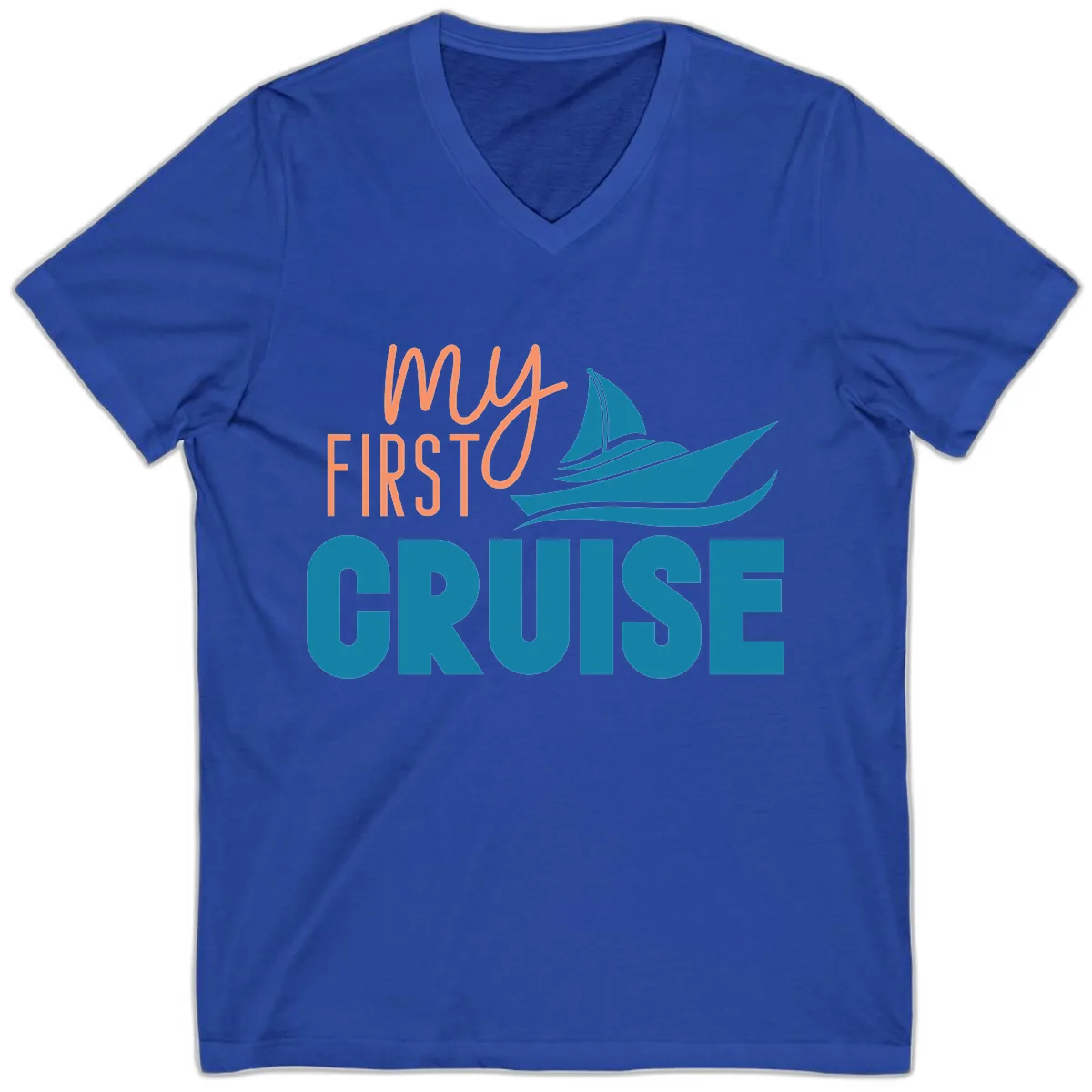 My First Cruise V-Neck in True Royal
