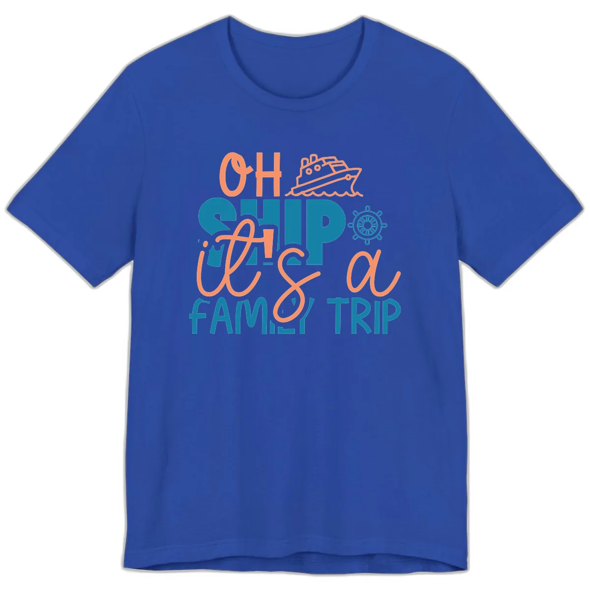 Oh Ship Family Cruise Trip Premium T-Shirt in True Royal