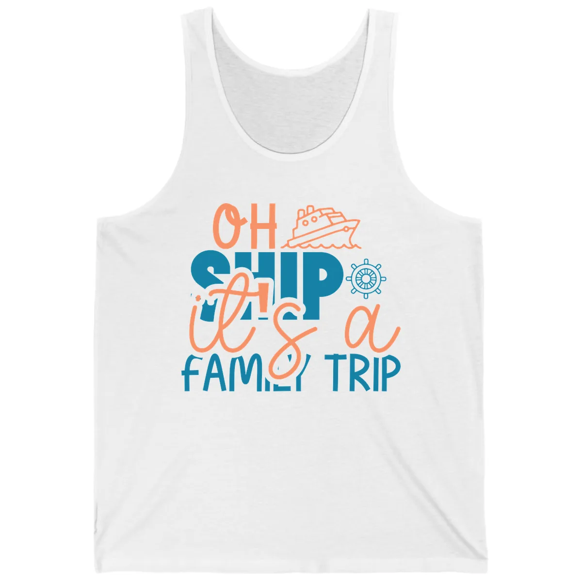 Oh Ship Family Cruise Trip Tank in White
