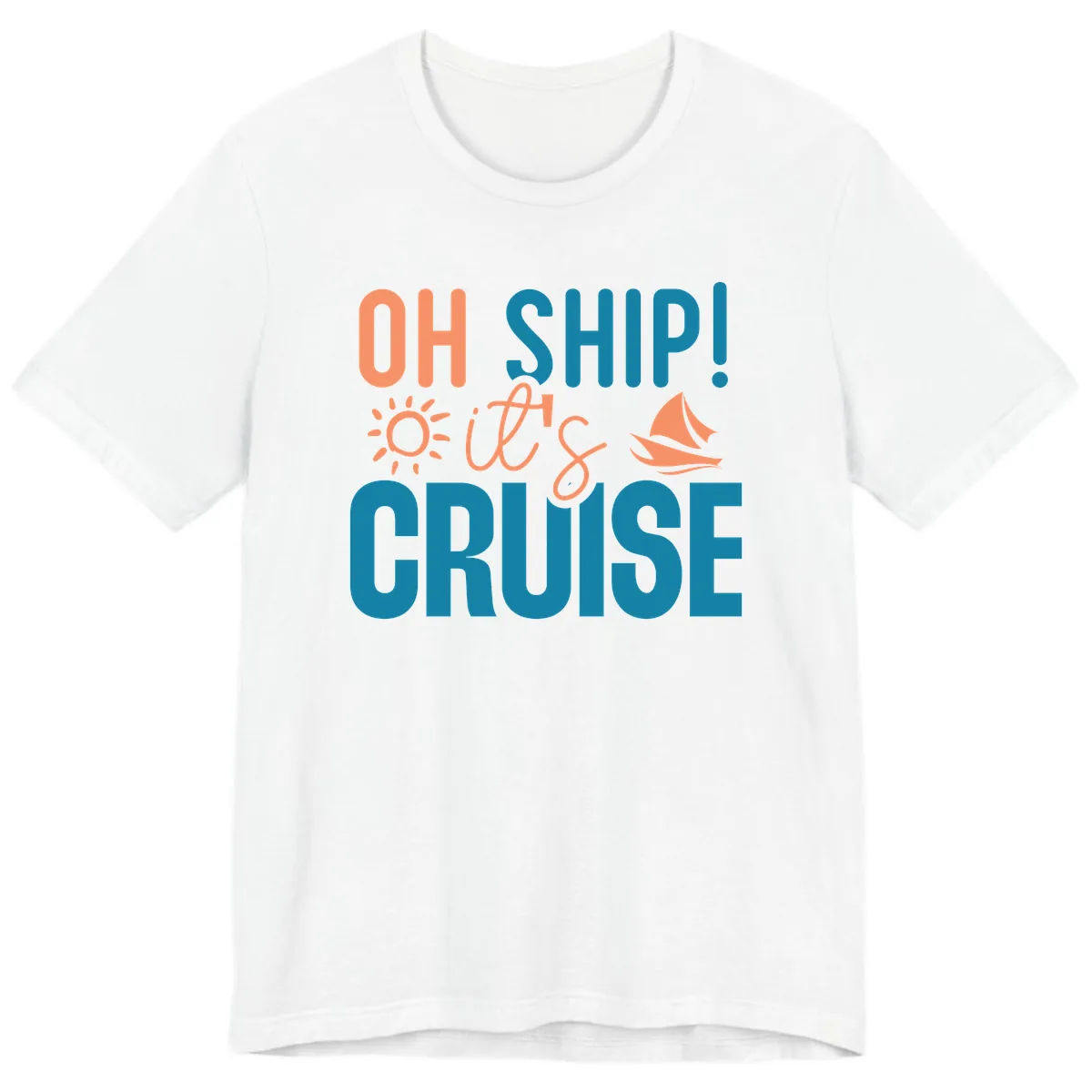 Oh Ship We're On A Cruise Premium T-Shirt in White