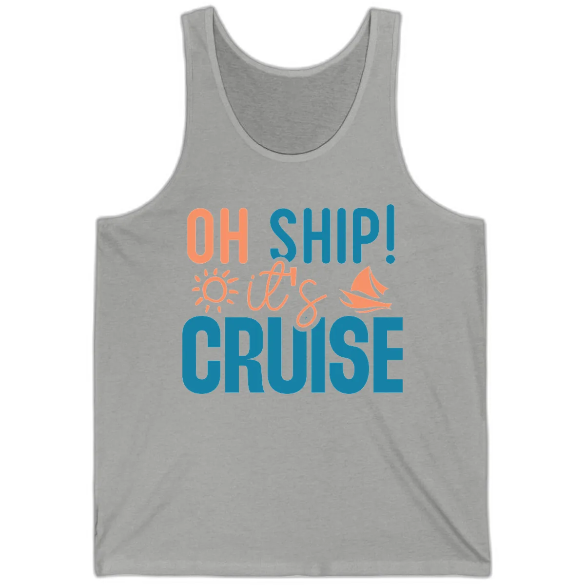 Oh Ship We're On A Cruise Tank in Athletic Heather