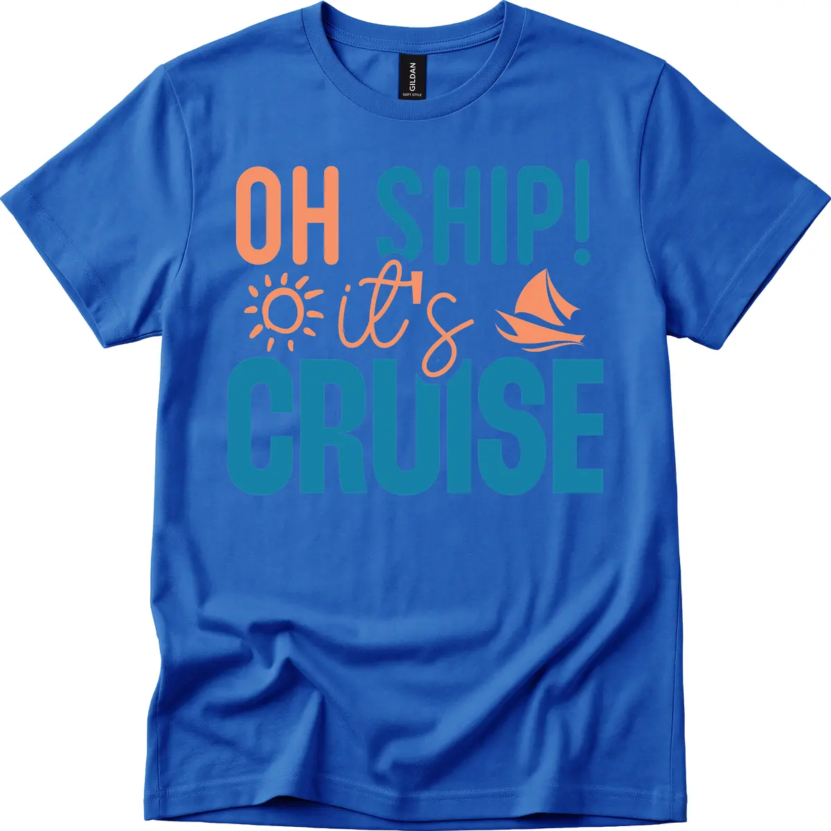 Oh Ship We're On A Cruise T-Shirt in Royal