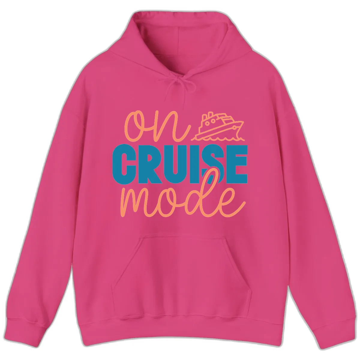 Ahoy Cruise Mode Hoodie in Heliconia