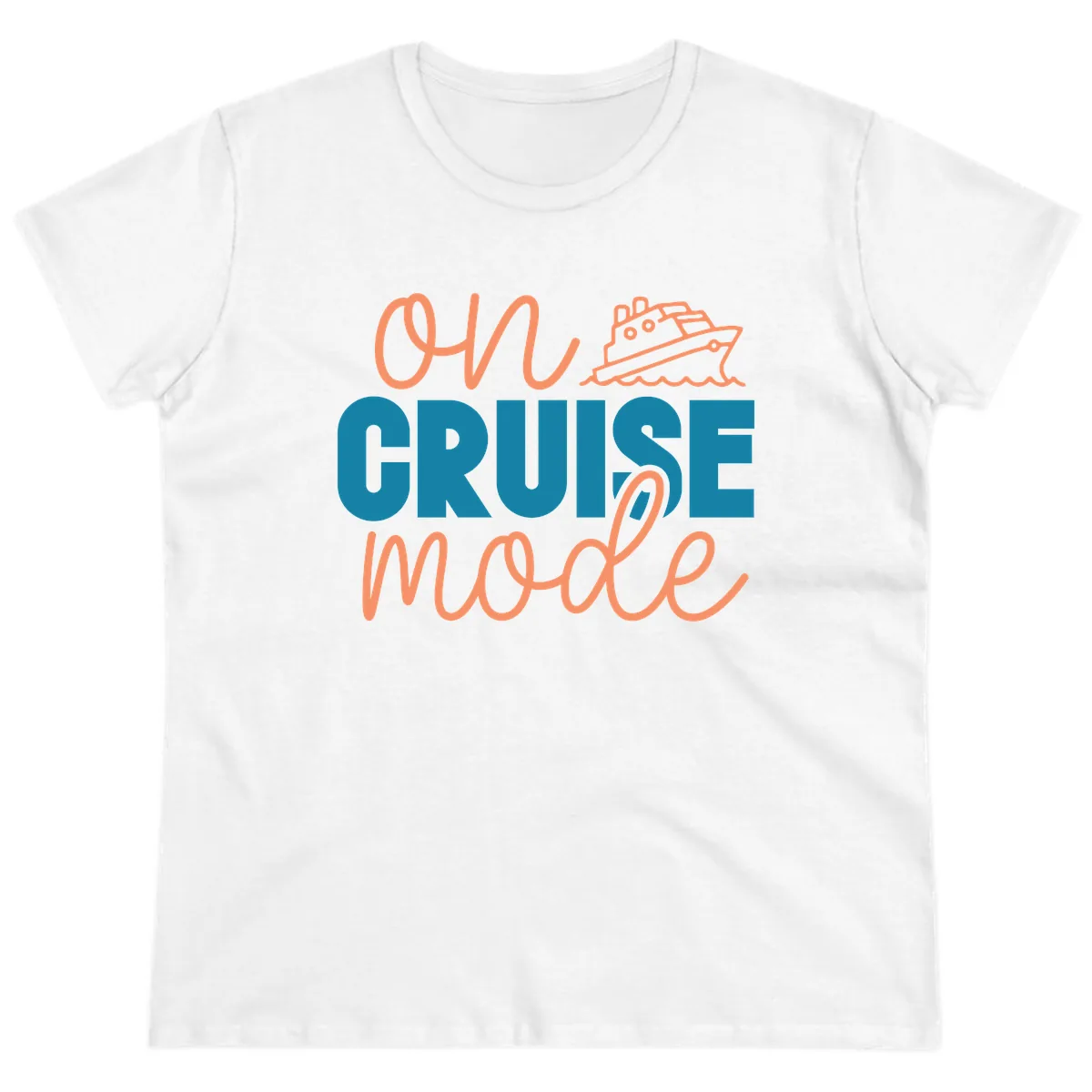 Ahoy Cruise Mode Ladies Tee in White
