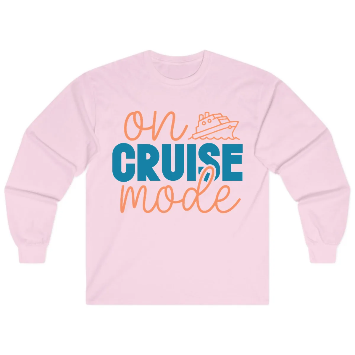 Ahoy Cruise Mode Long Sleeve in Light Pink