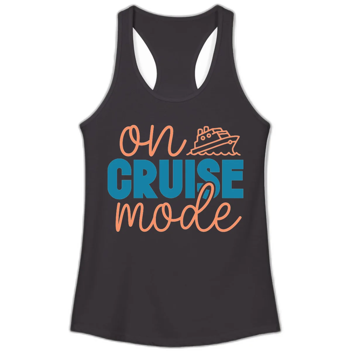Ahoy Cruise Mode Ladies Tank in Black