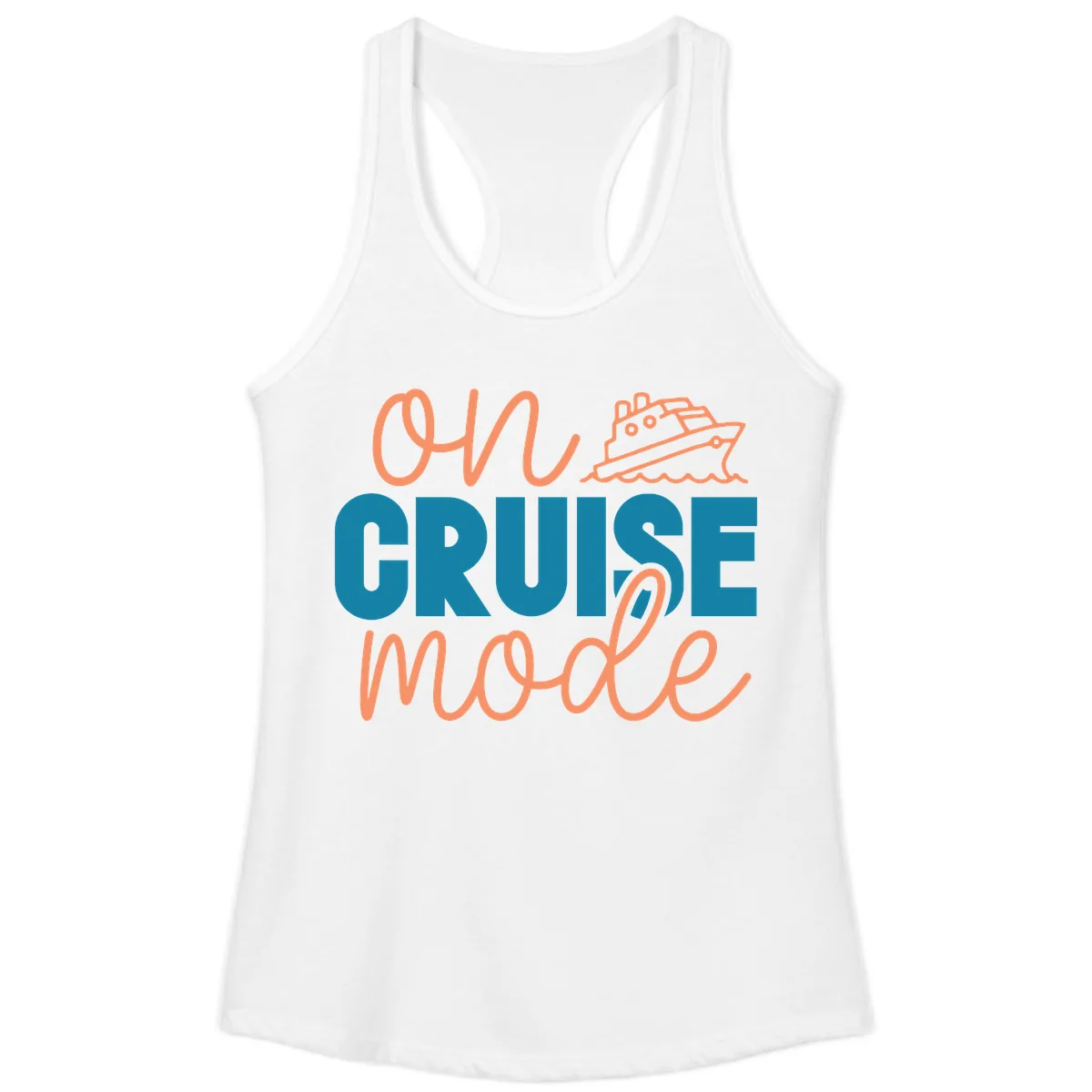 Ahoy Cruise Mode Ladies Tank in White