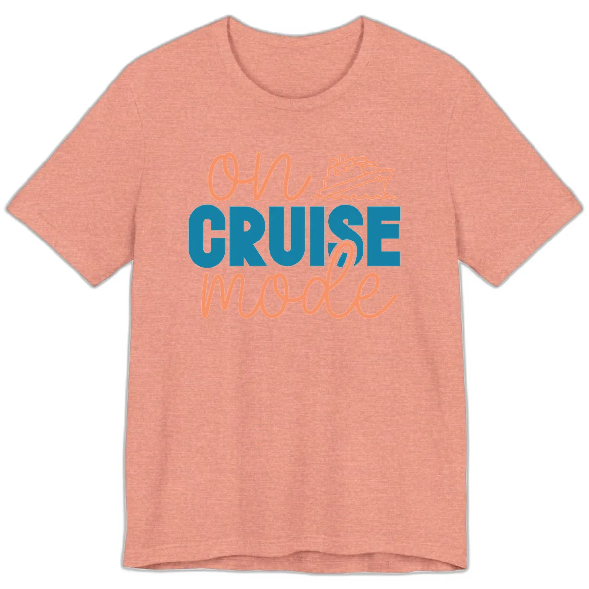 Ahoy Cruise Mode Premium T-Shirt in Heather Sunset