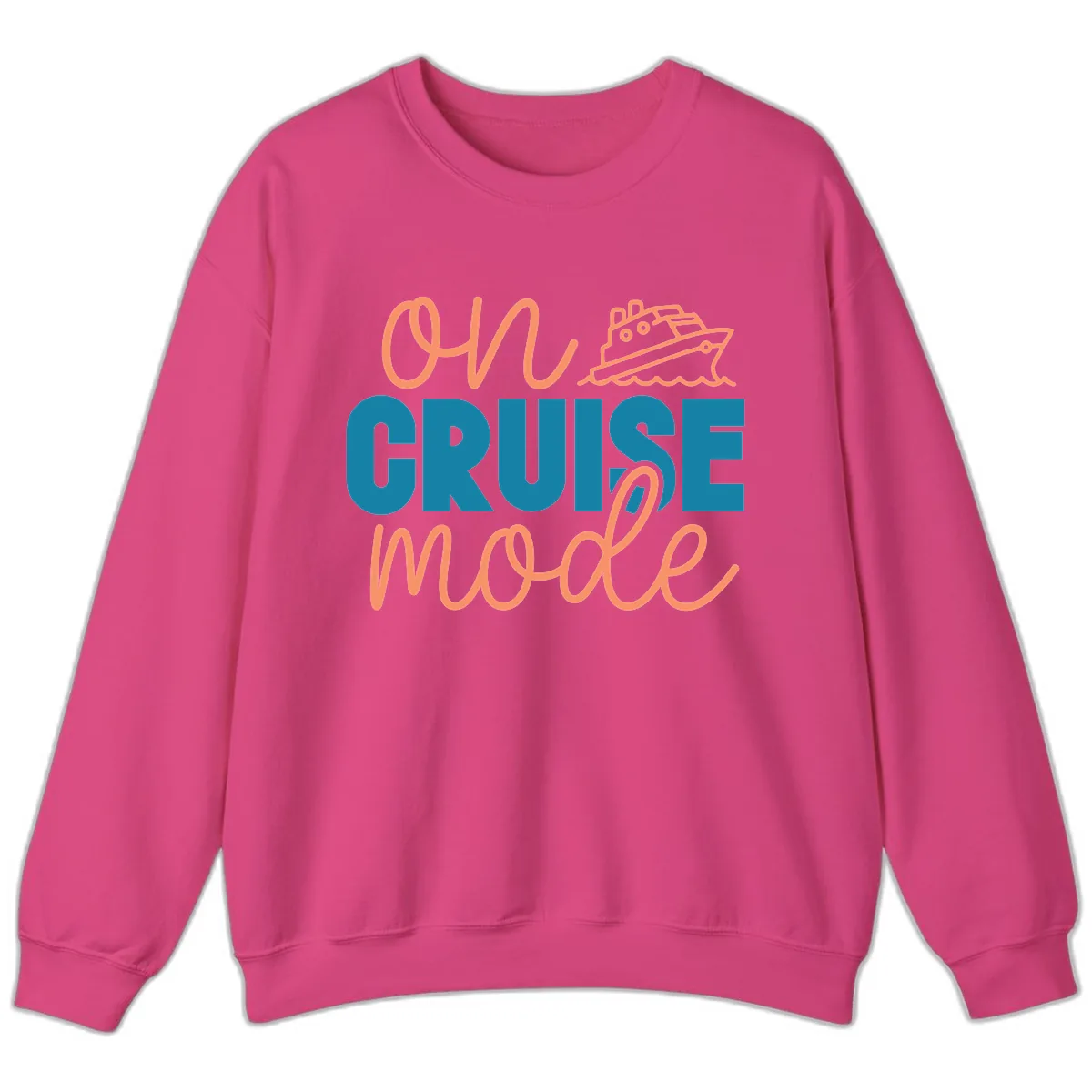 Ahoy Cruise Mode Sweatshirt in Heliconia