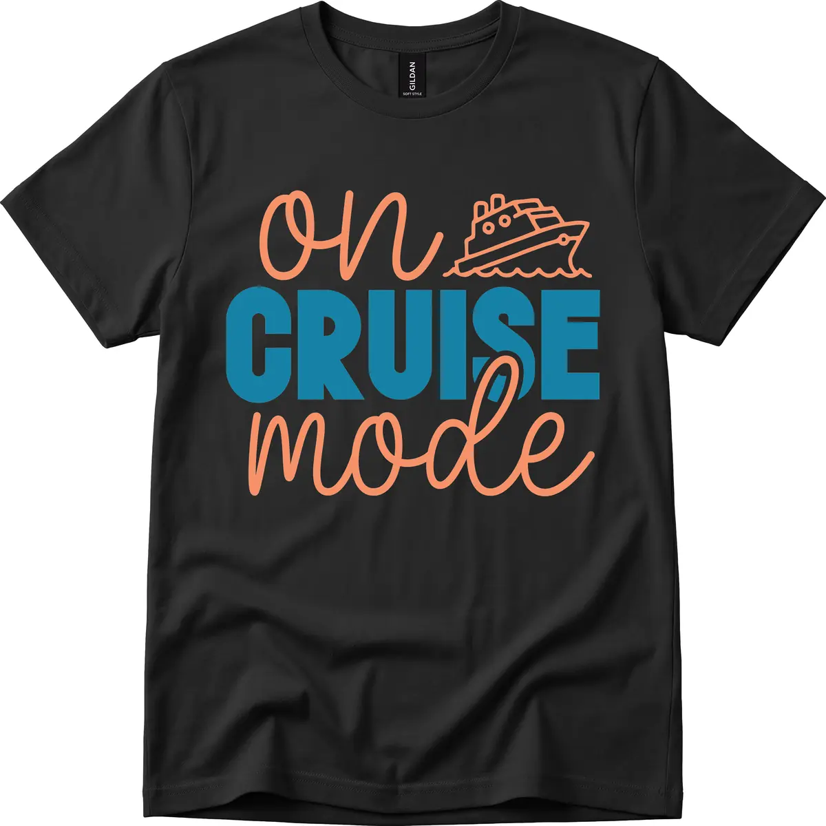 Ahoy Cruise Mode T-Shirt in Black