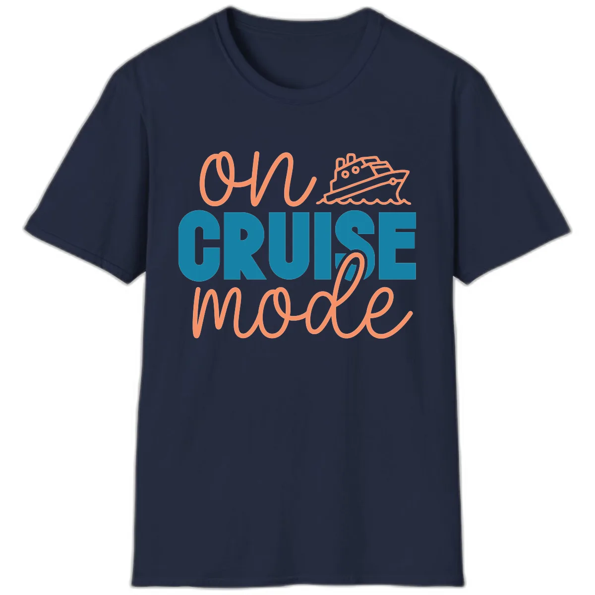 Ahoy Cruise Mode T-Shirt in Navy