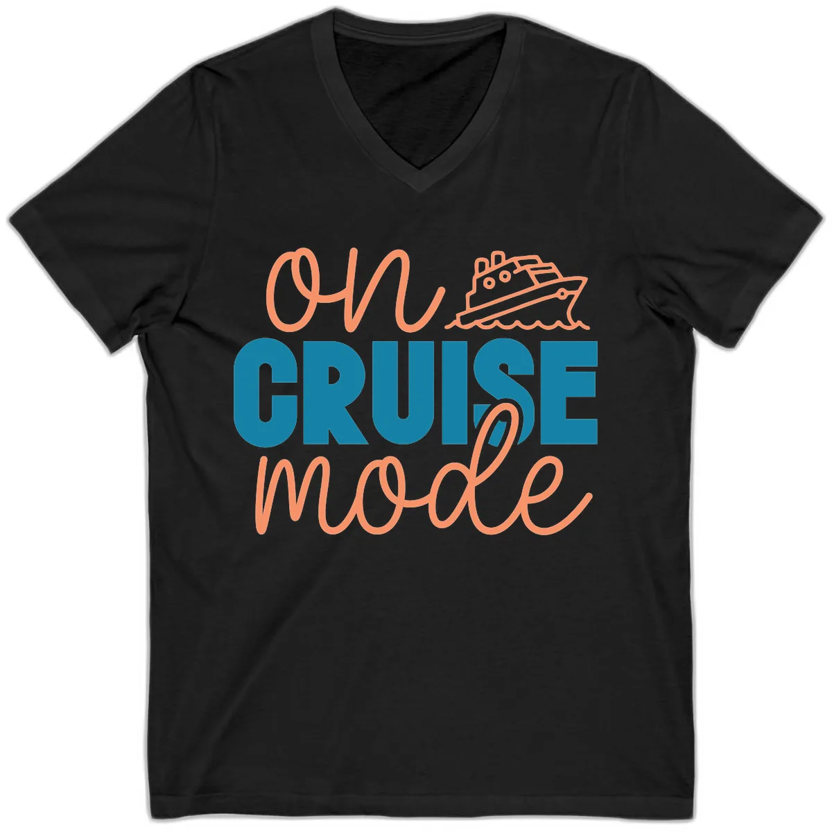 Ahoy Cruise Mode V-Neck in Black