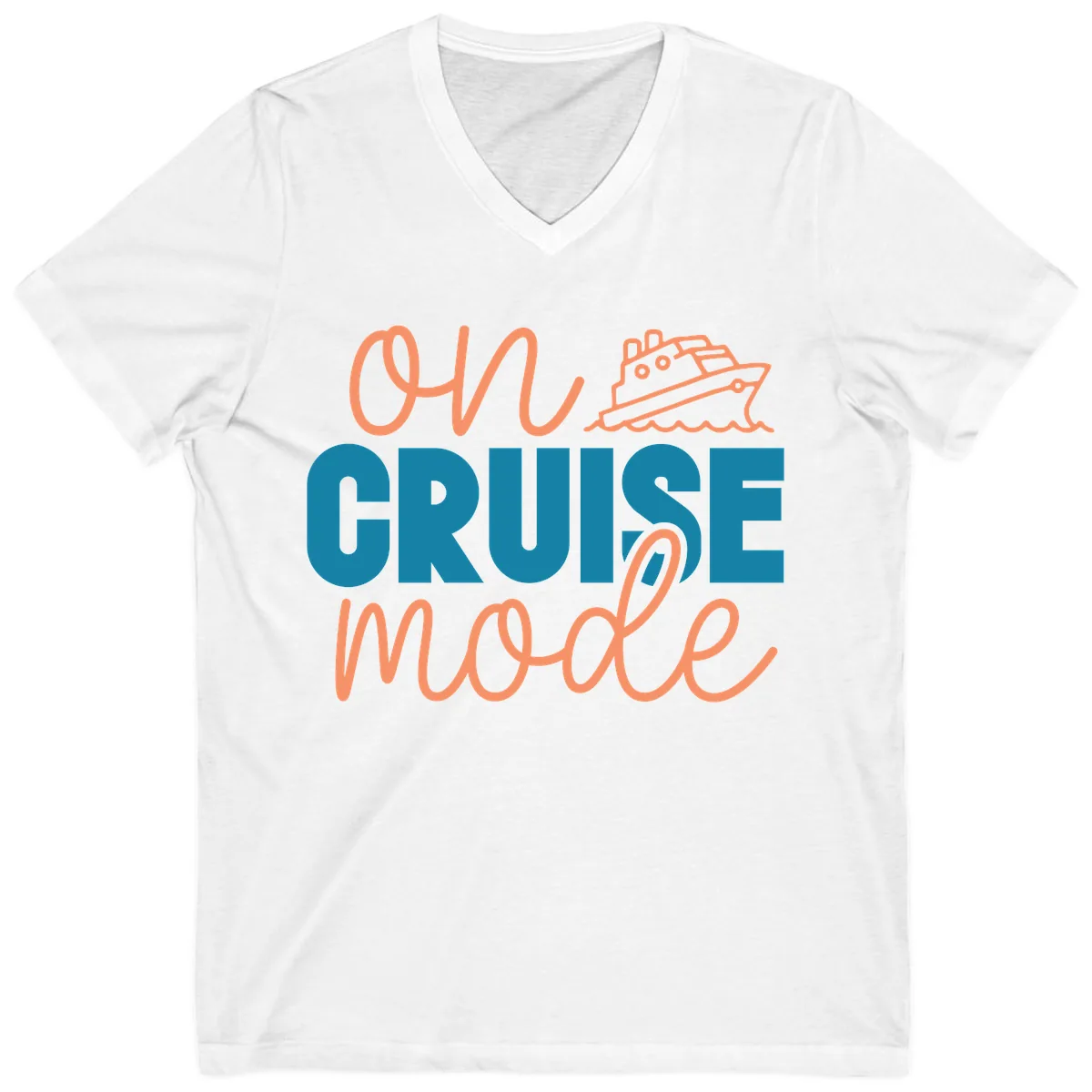 Ahoy Cruise Mode V-Neck in White