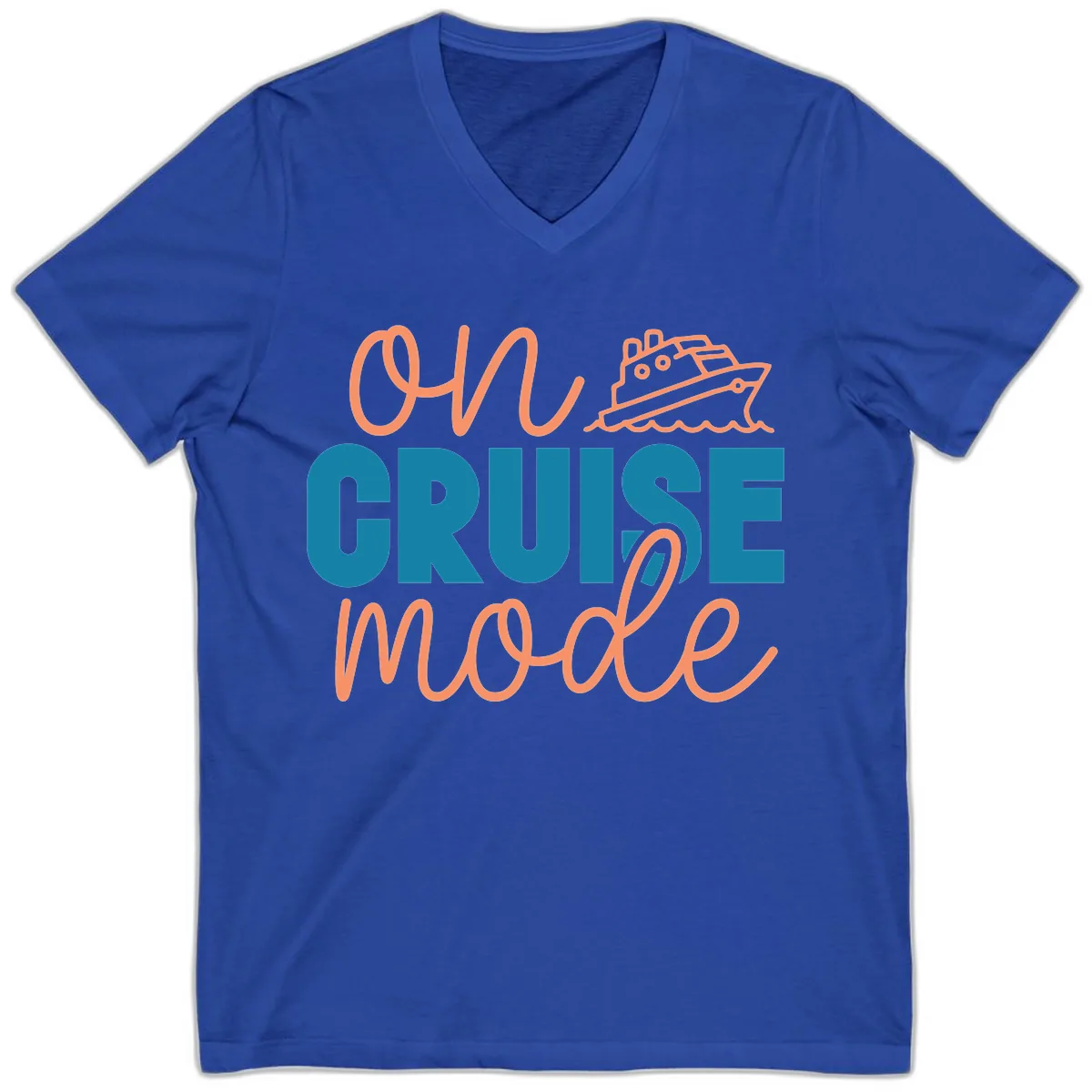 Ahoy Cruise Mode V-Neck in True Royal