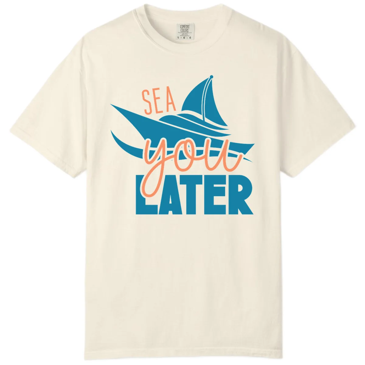 Sea You Later Sailboat Comfort Color in Ivory