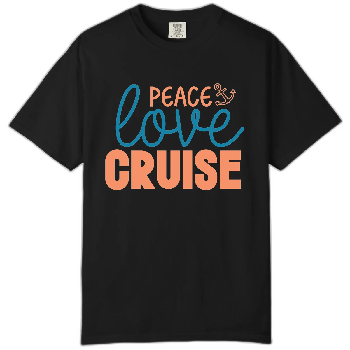 Peace Love Cruise Comfort Color in Black