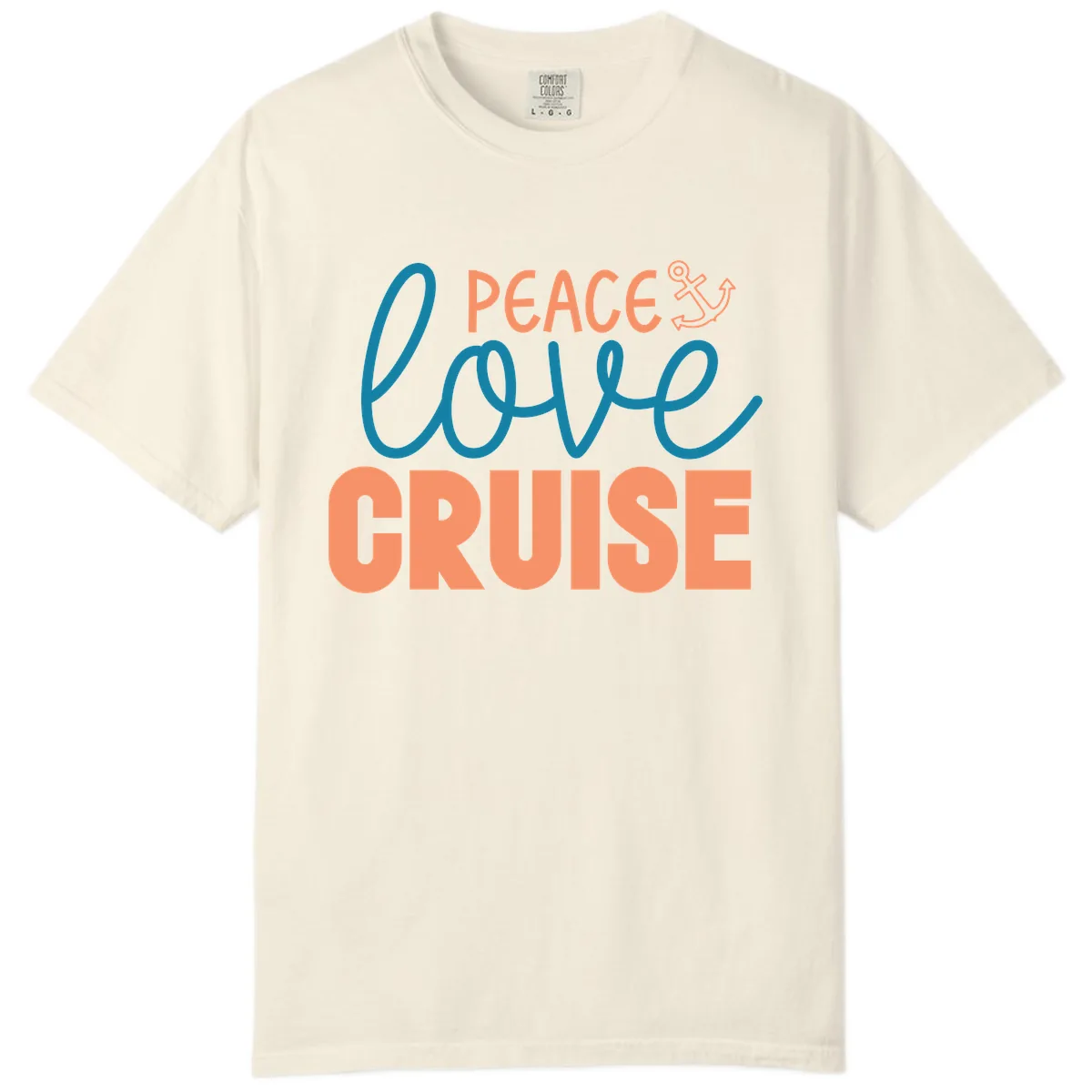 Peace Love Cruise Comfort Color in Ivory