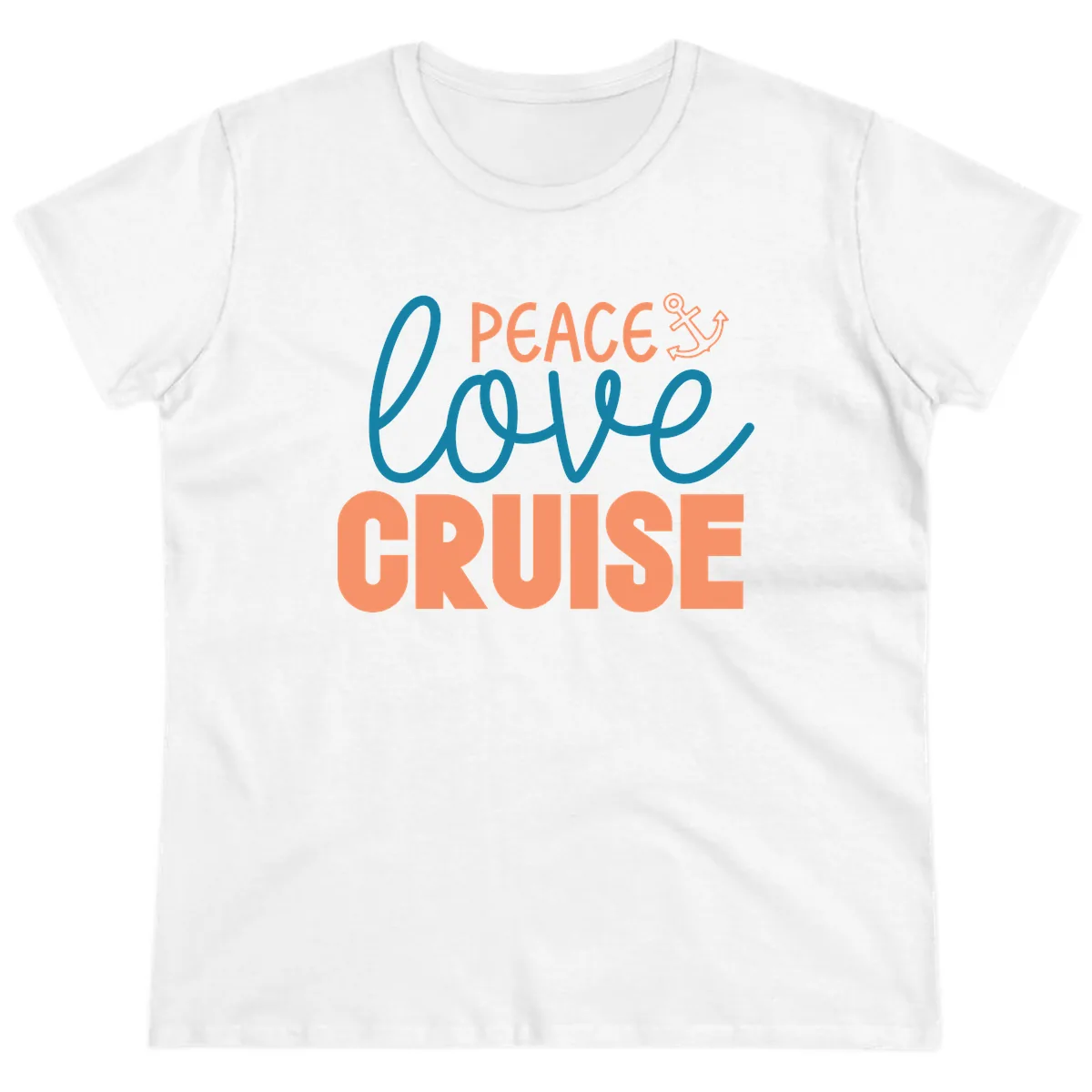 Peace Love Cruise Ladies Tee in White
