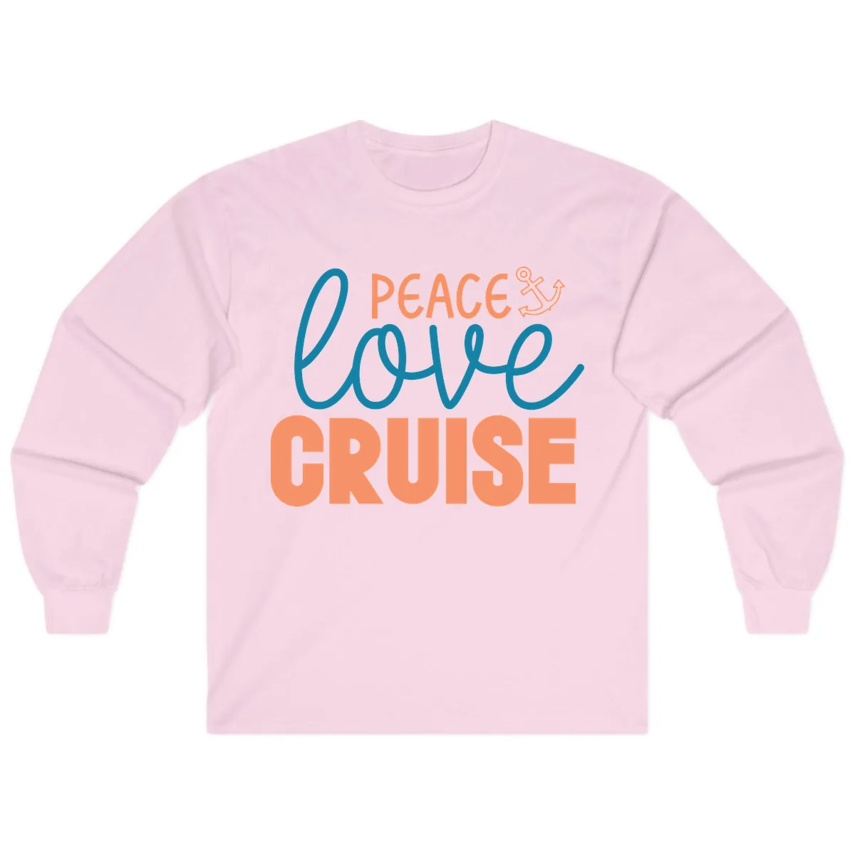 Peace Love Cruise Long Sleeve in Light Pink