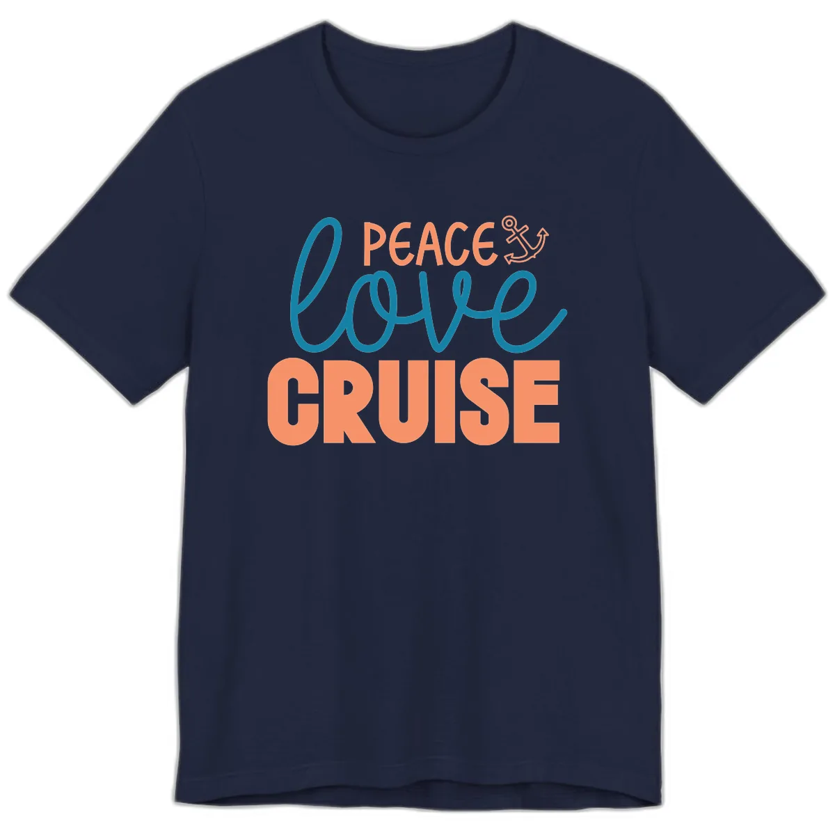 Peace Love Cruise Premium T-Shirt in Navy