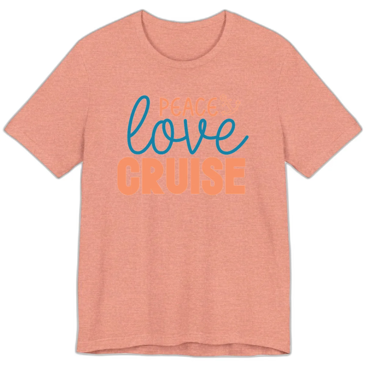 Peace Love Cruise Premium T-Shirt in Heather Sunset