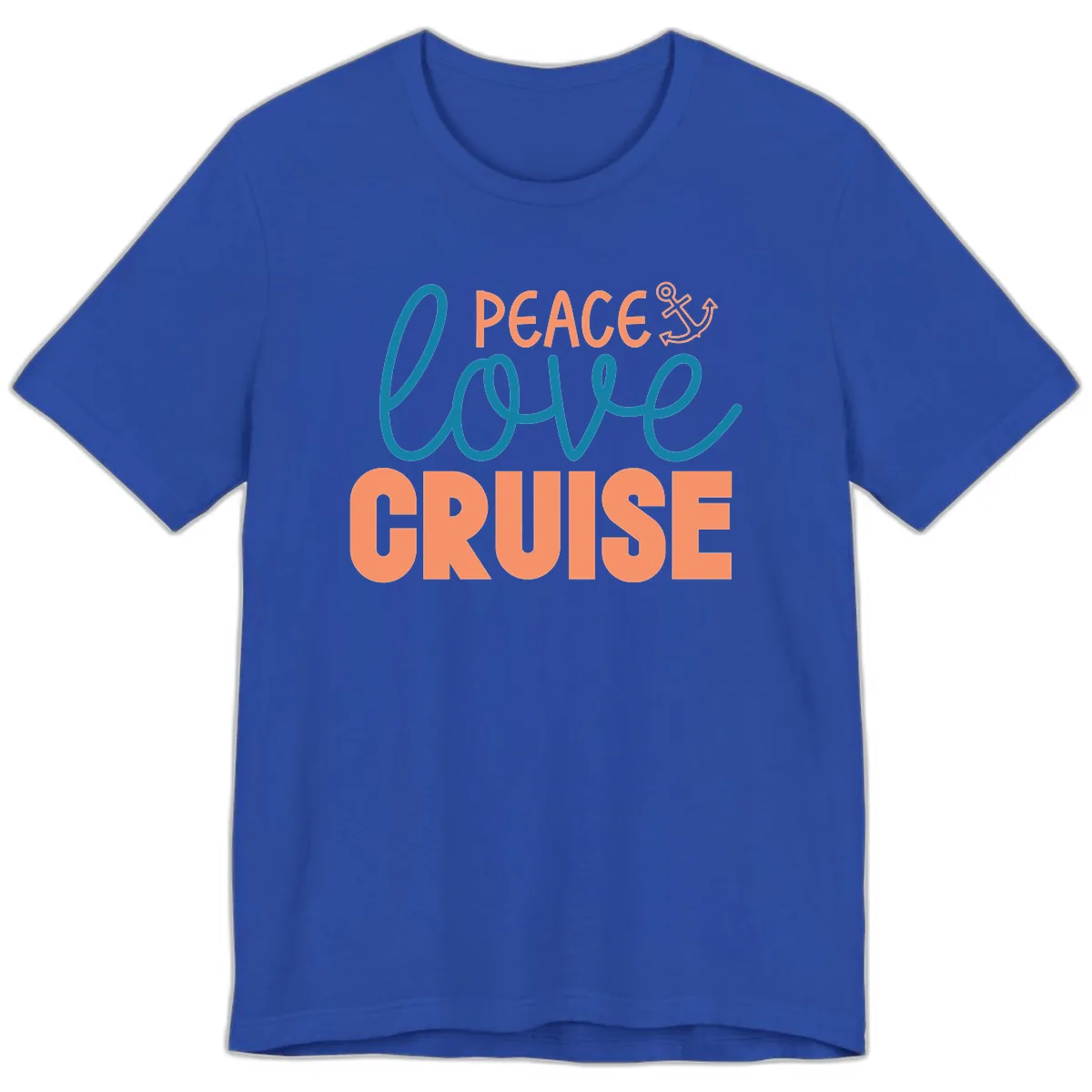 Peace Love Cruise Premium T-Shirt in True Royal