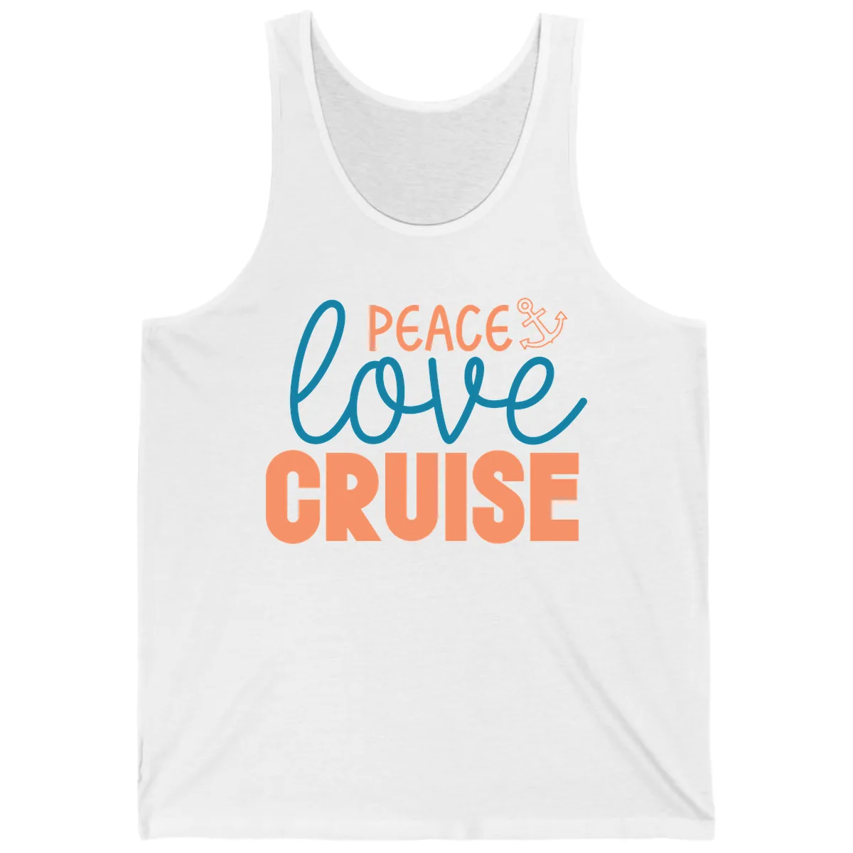 Peace Love Cruise Tank in White