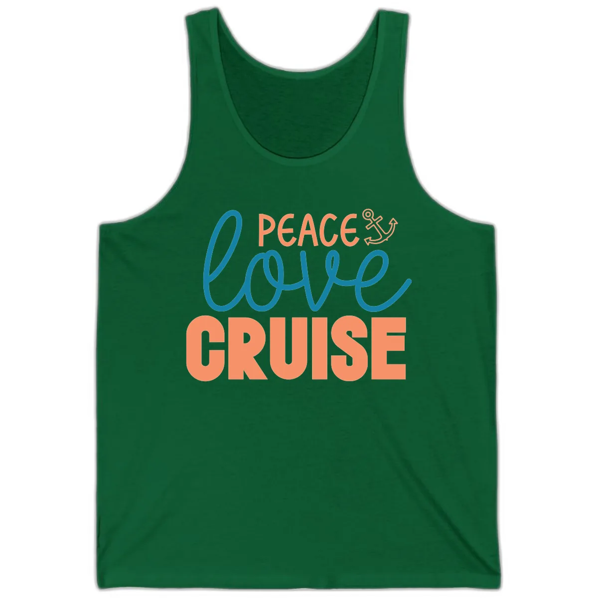 Peace Love Cruise Tank in Kelly