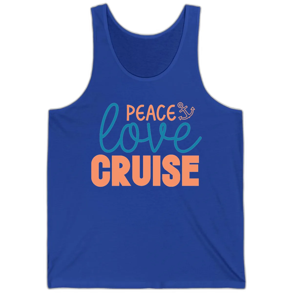 Peace Love Cruise Tank in True Royal