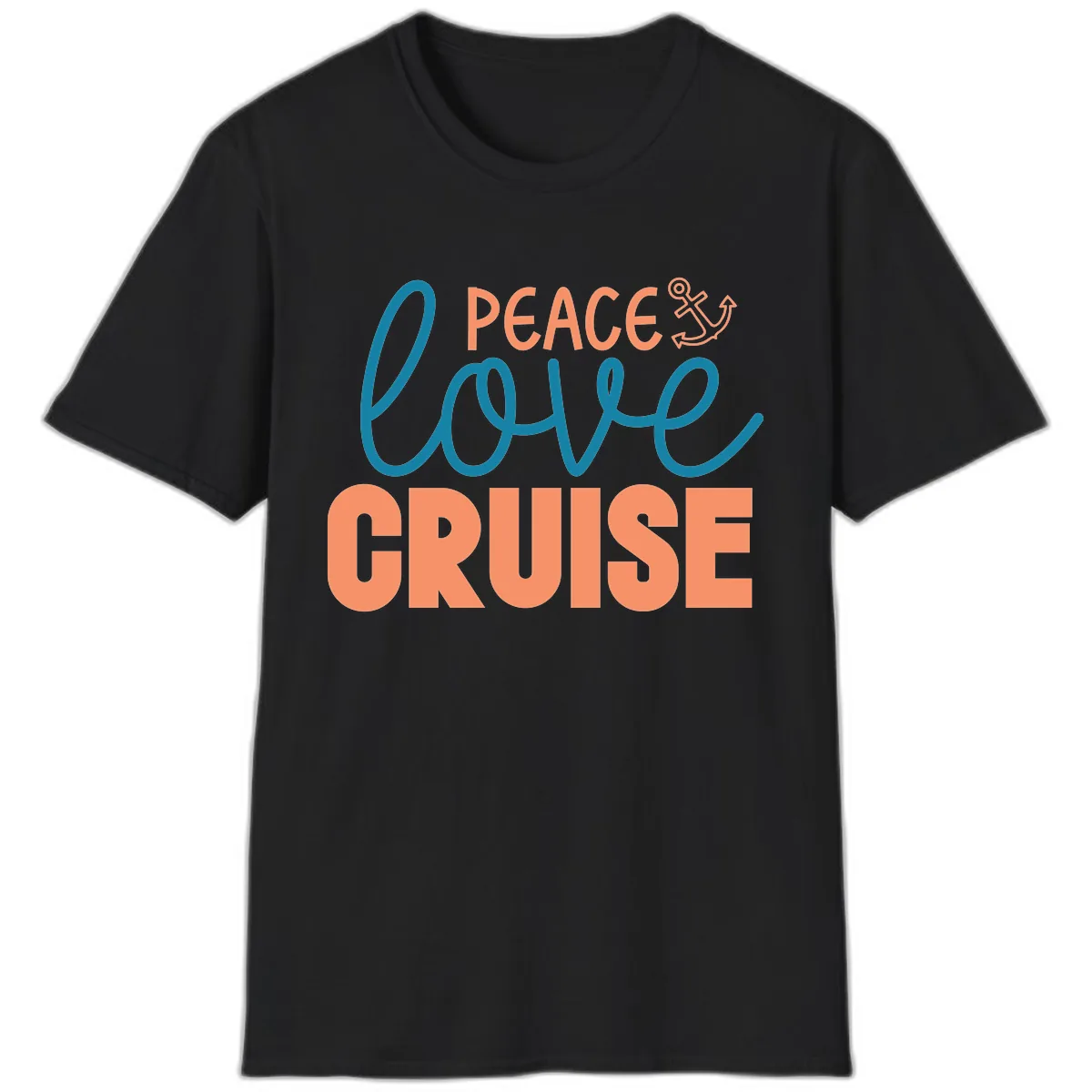 Peace Love Cruise T-Shirt in Black