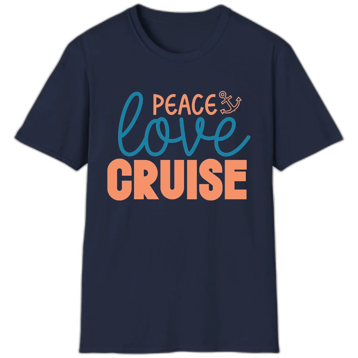 Peace Love Cruise T-Shirt in Navy