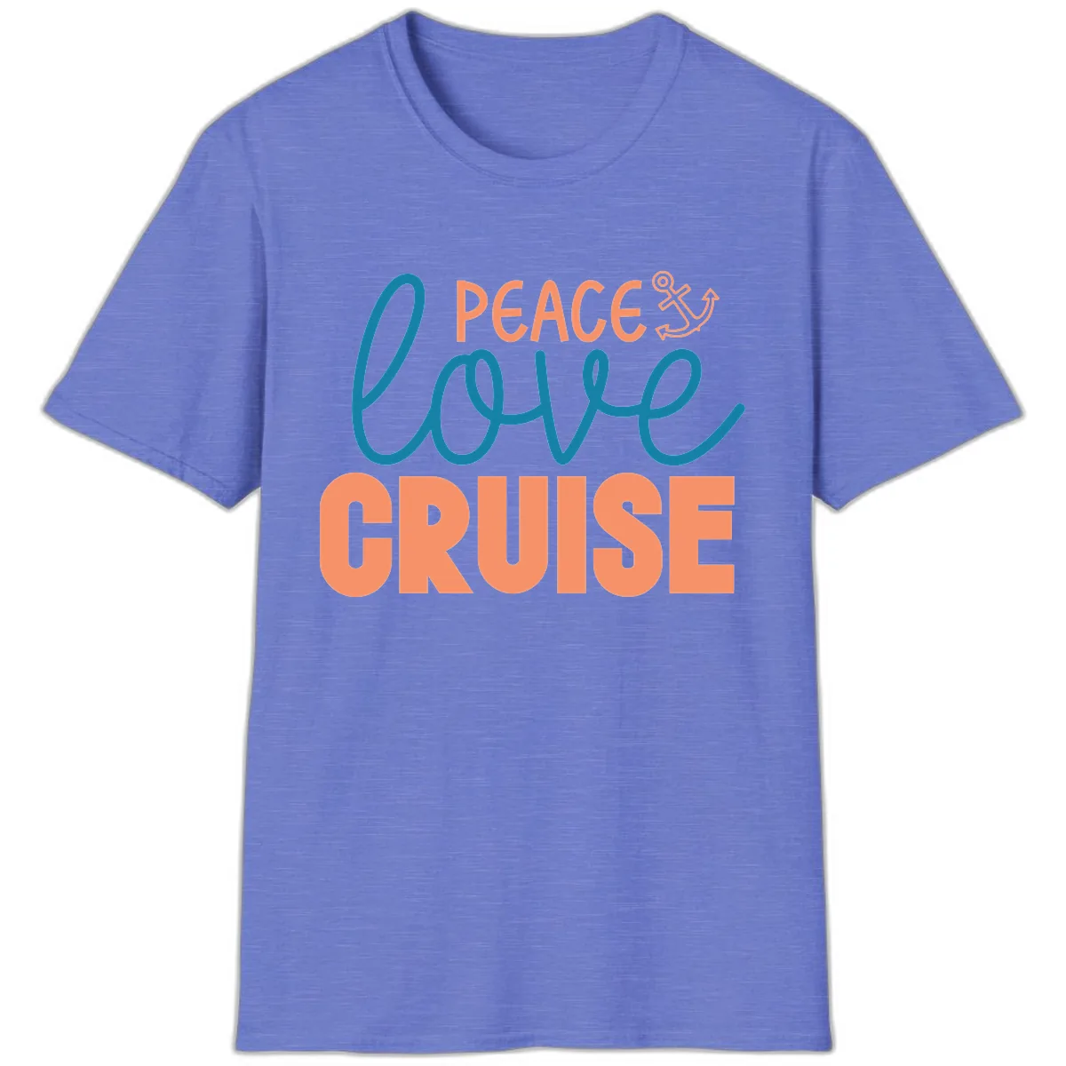 Peace Love Cruise T-Shirt in Heather Royal