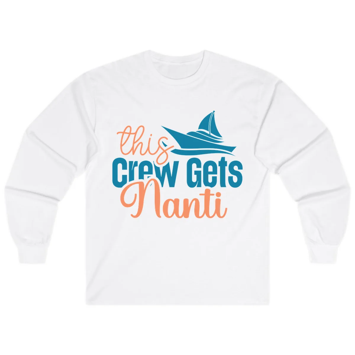 Chill Crew Gets Afloat Long Sleeve in White