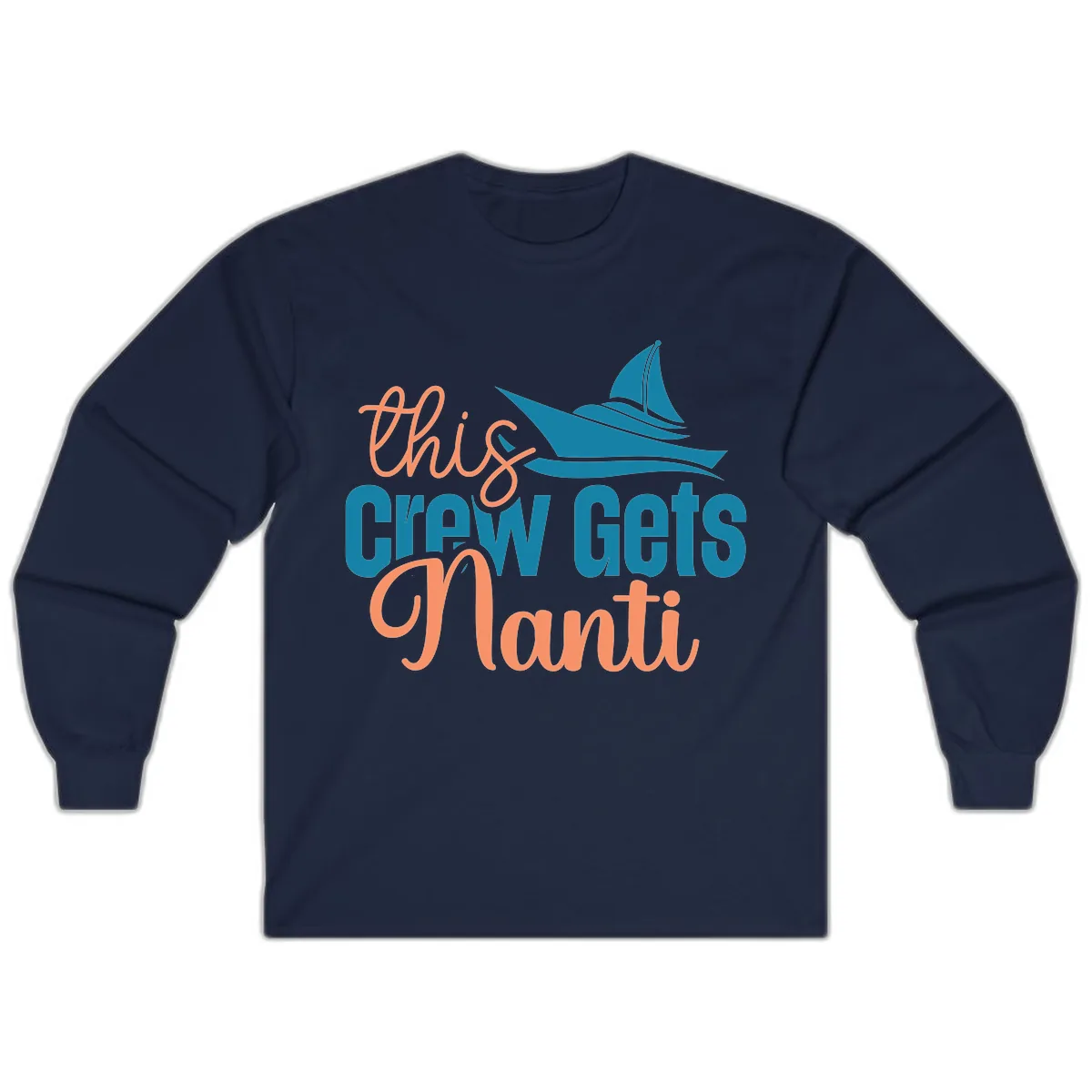 Chill Crew Gets Afloat Long Sleeve in Navy