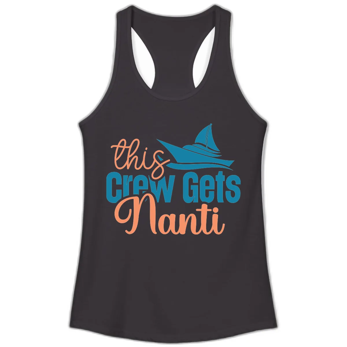 Chill Crew Gets Afloat Ladies Tank in Black