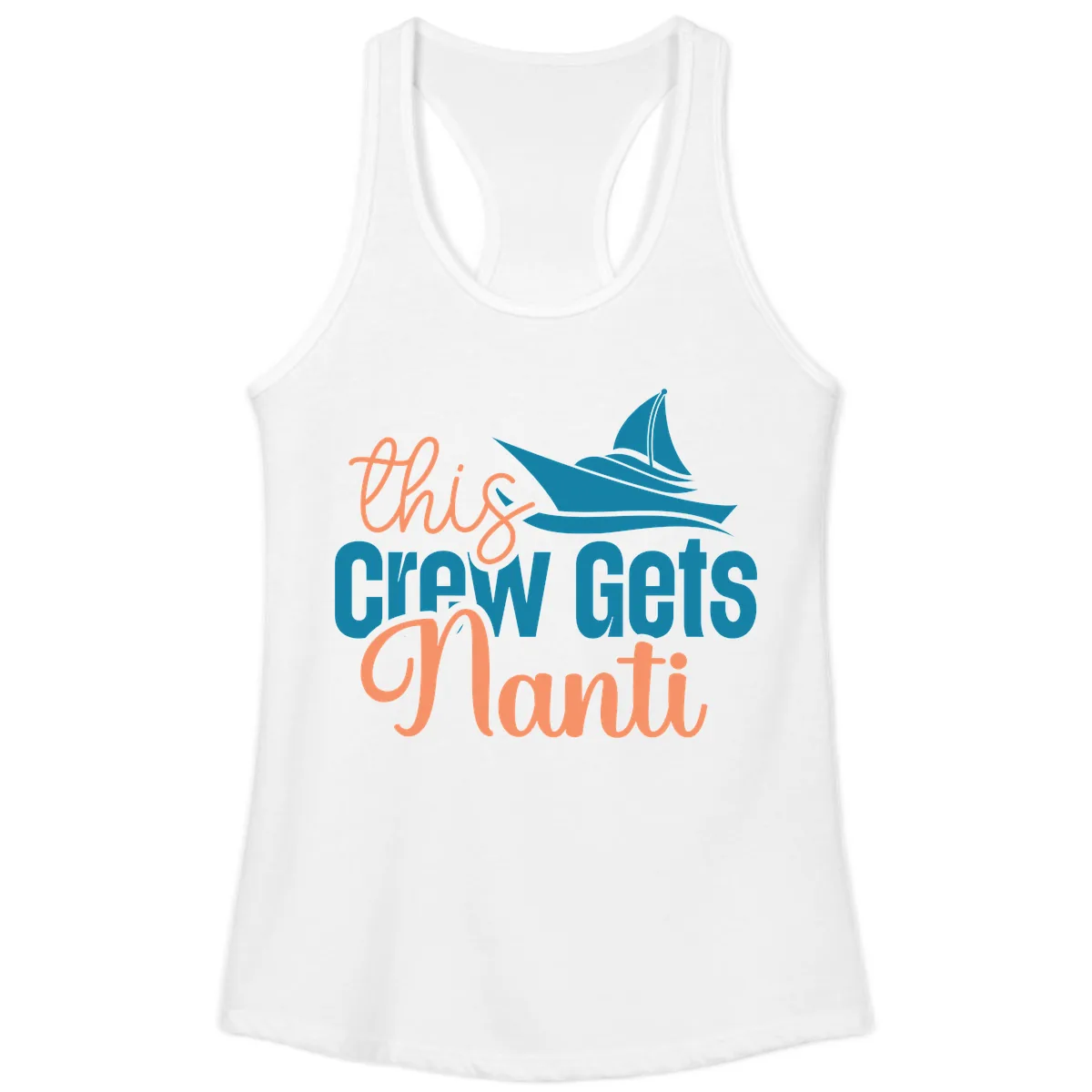 Chill Crew Gets Afloat Ladies Tank in White