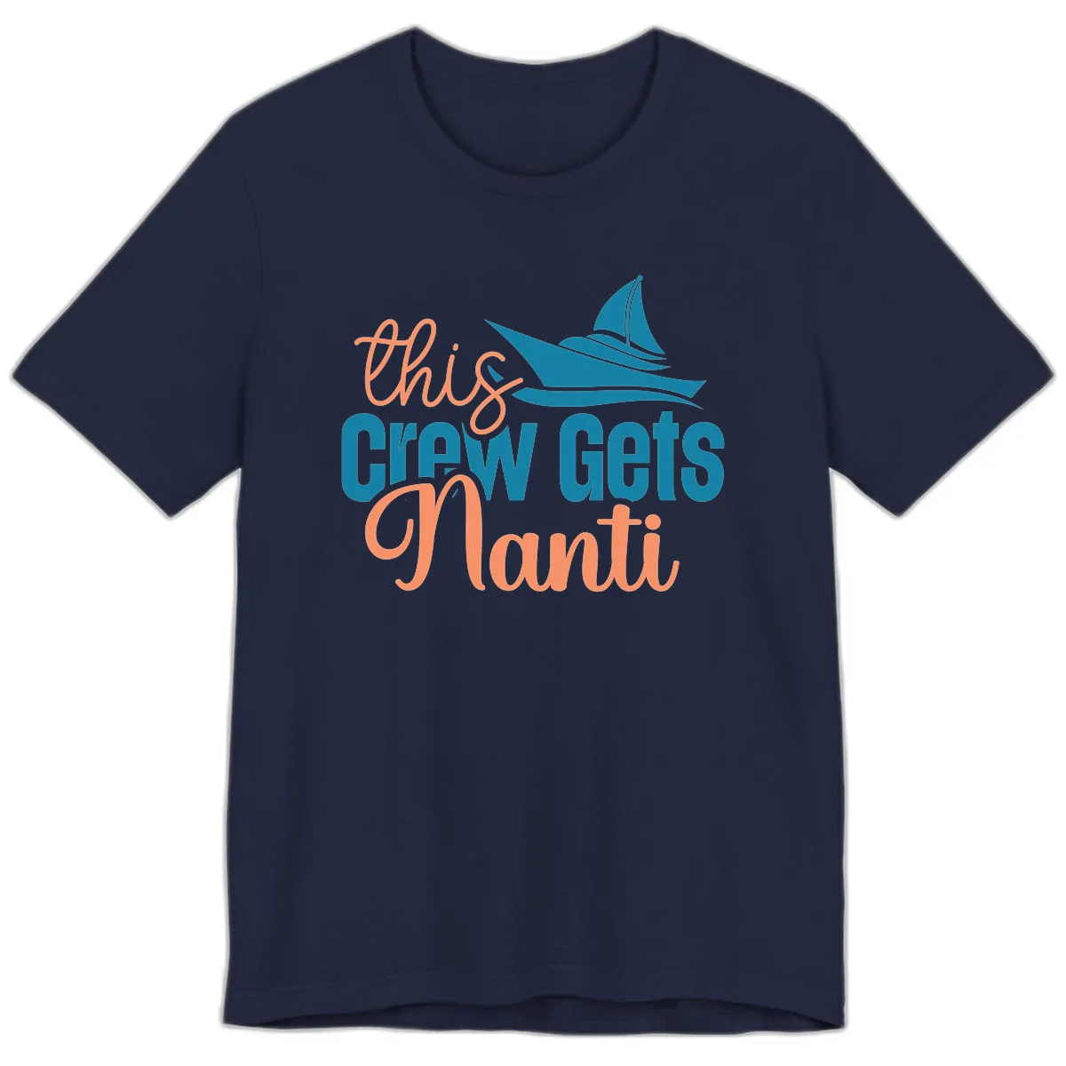 Chill Crew Gets Afloat Premium T-Shirt in Navy