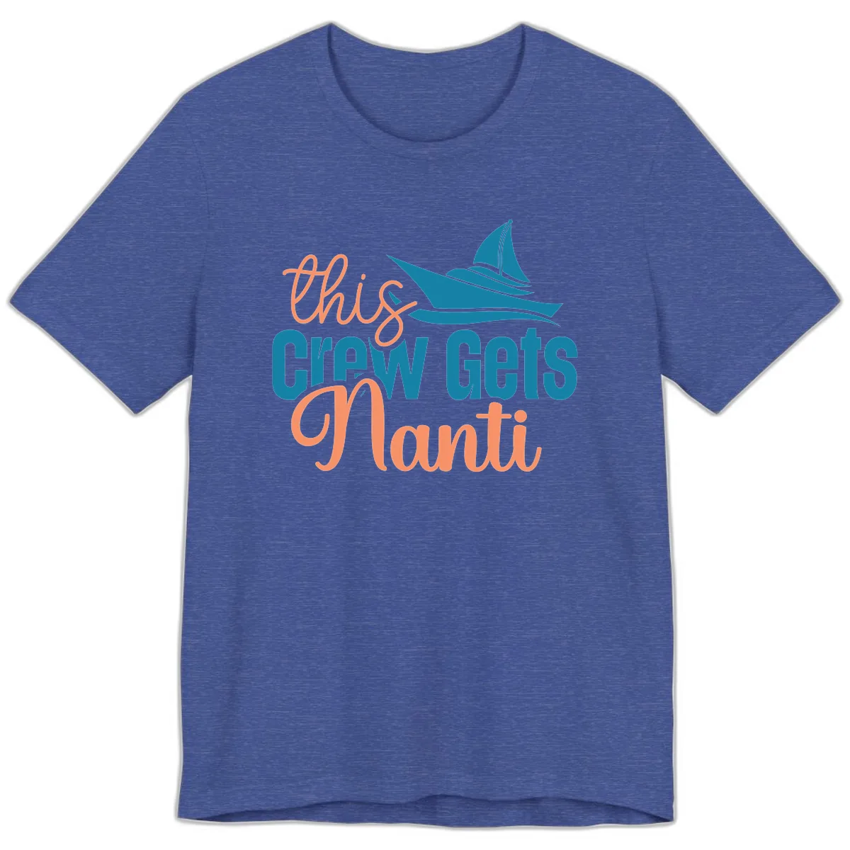 Chill Crew Gets Afloat Premium T-Shirt in Heather True Royal