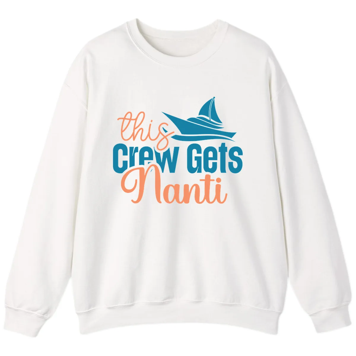 Chill Crew Gets Afloat Sweatshirt in White