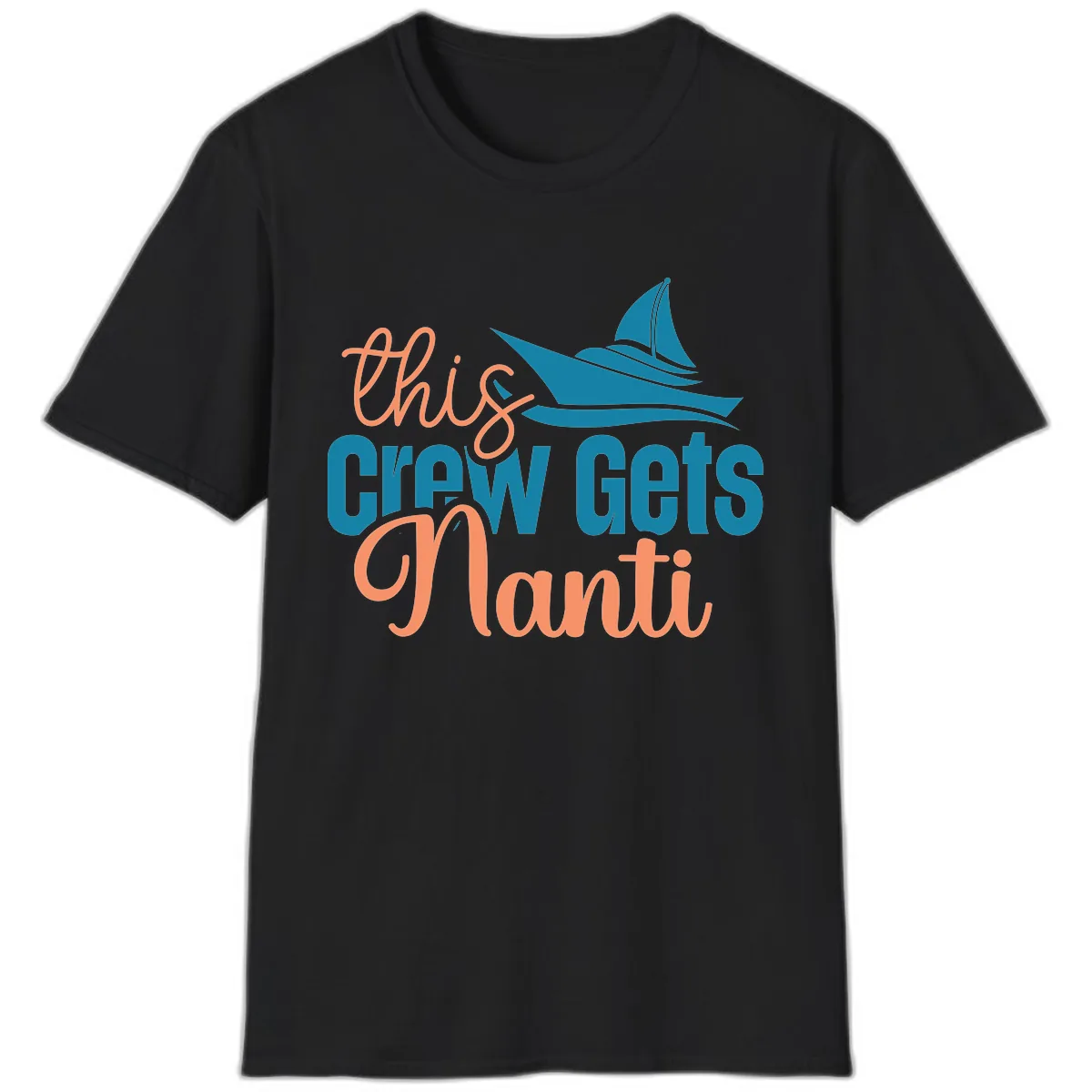 Chill Crew Gets Afloat T-Shirt in Black