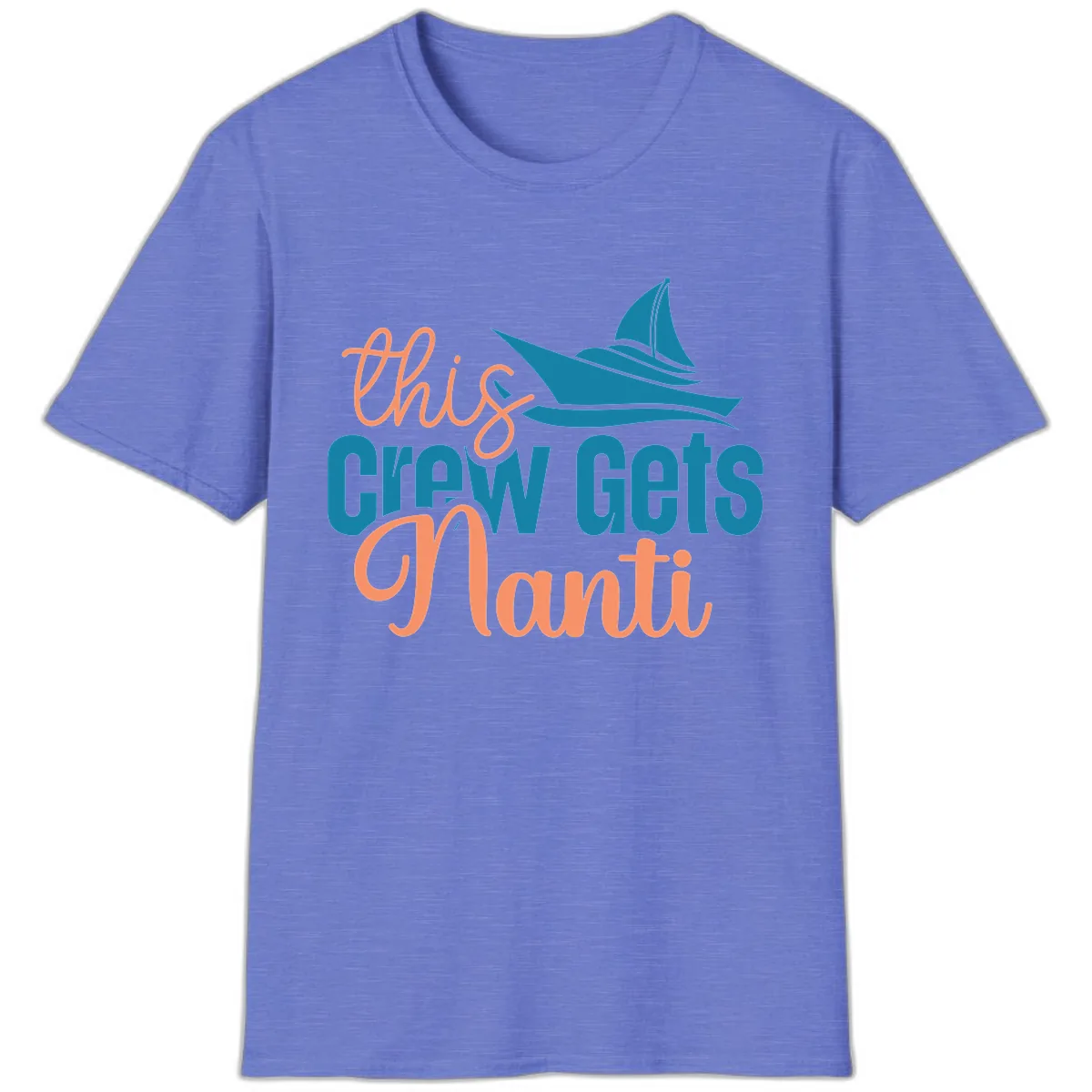 Chill Crew Gets Afloat T-Shirt in Heather Royal