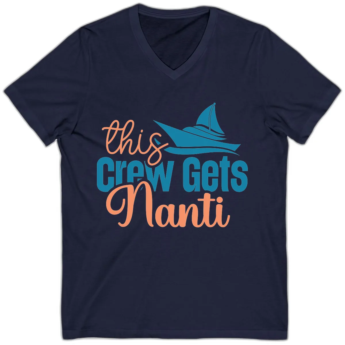Chill Crew Gets Afloat V-Neck in Navy